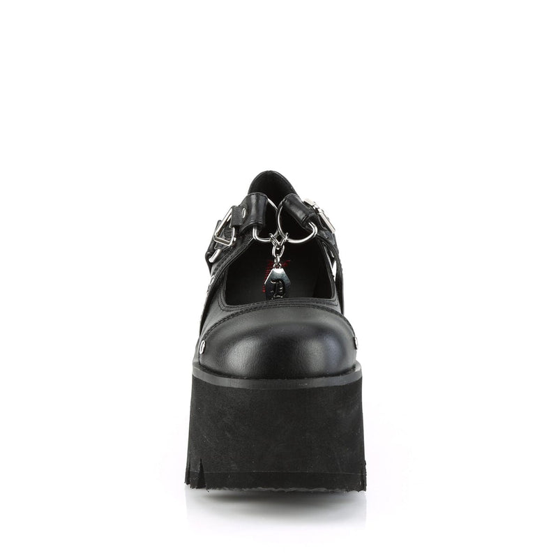 ASHES-33 Black Vegan Leather Mary Janes Demonia US Size (Women's): 6