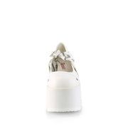 ASHES-33 White Vegan Leather Mary Janes Demonia US Size (Women's): 6