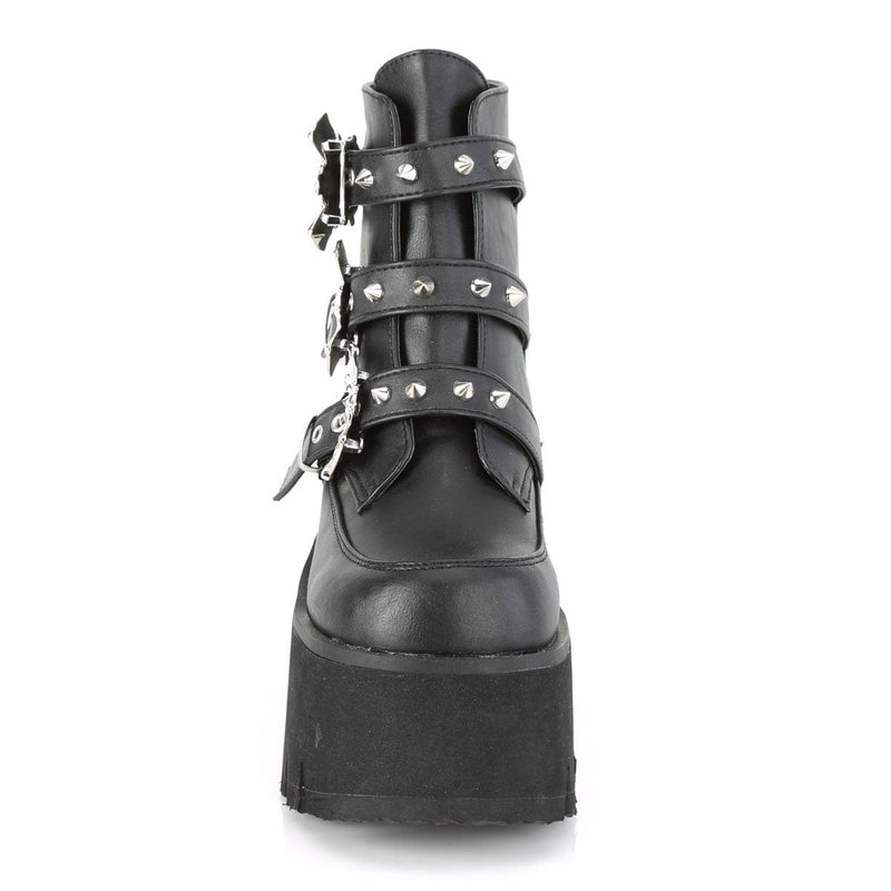 ASHES-55 Black Vegan Leather Demonia US Size (Women's): 6