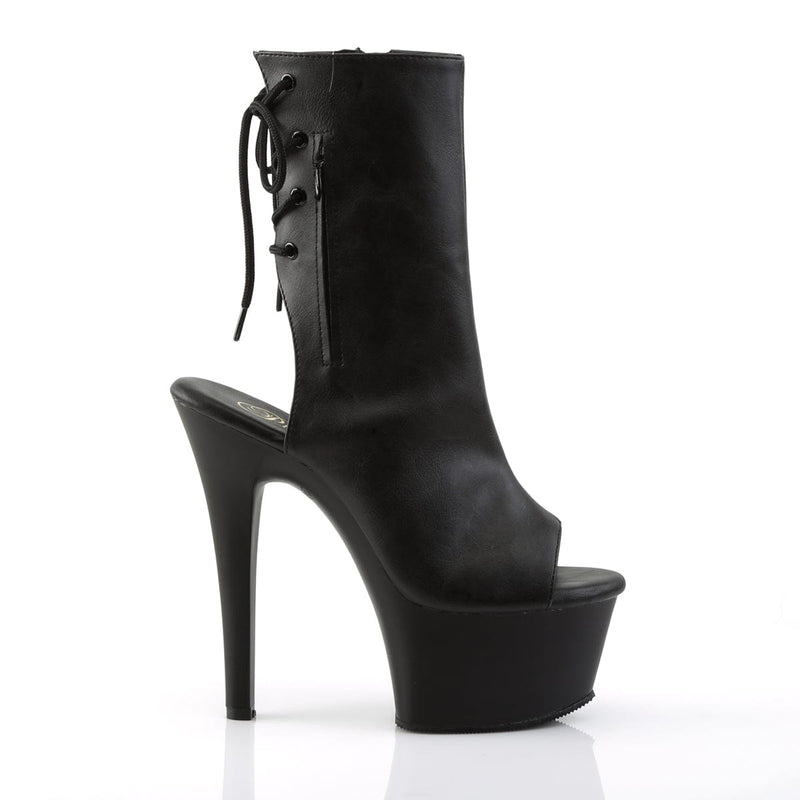 ASPIRE-1018 Black Faux Leather/Black Matte Ankle Boot Pleaser US Size (Women's): 5