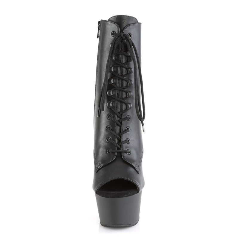 ASPIRE-1021 Black Faux Leather/Black Matte Ankle Boot Pleaser US Size (Women's): 5
