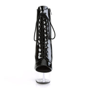 ASPIRE-1021 Black Patent/Clear Ankle Boot Pleaser US Size (Women's): 5