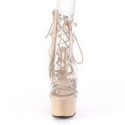 ASPIRE-600-30 Clear/Nude Ankle Boot Pleaser US Size (Women's): 5
