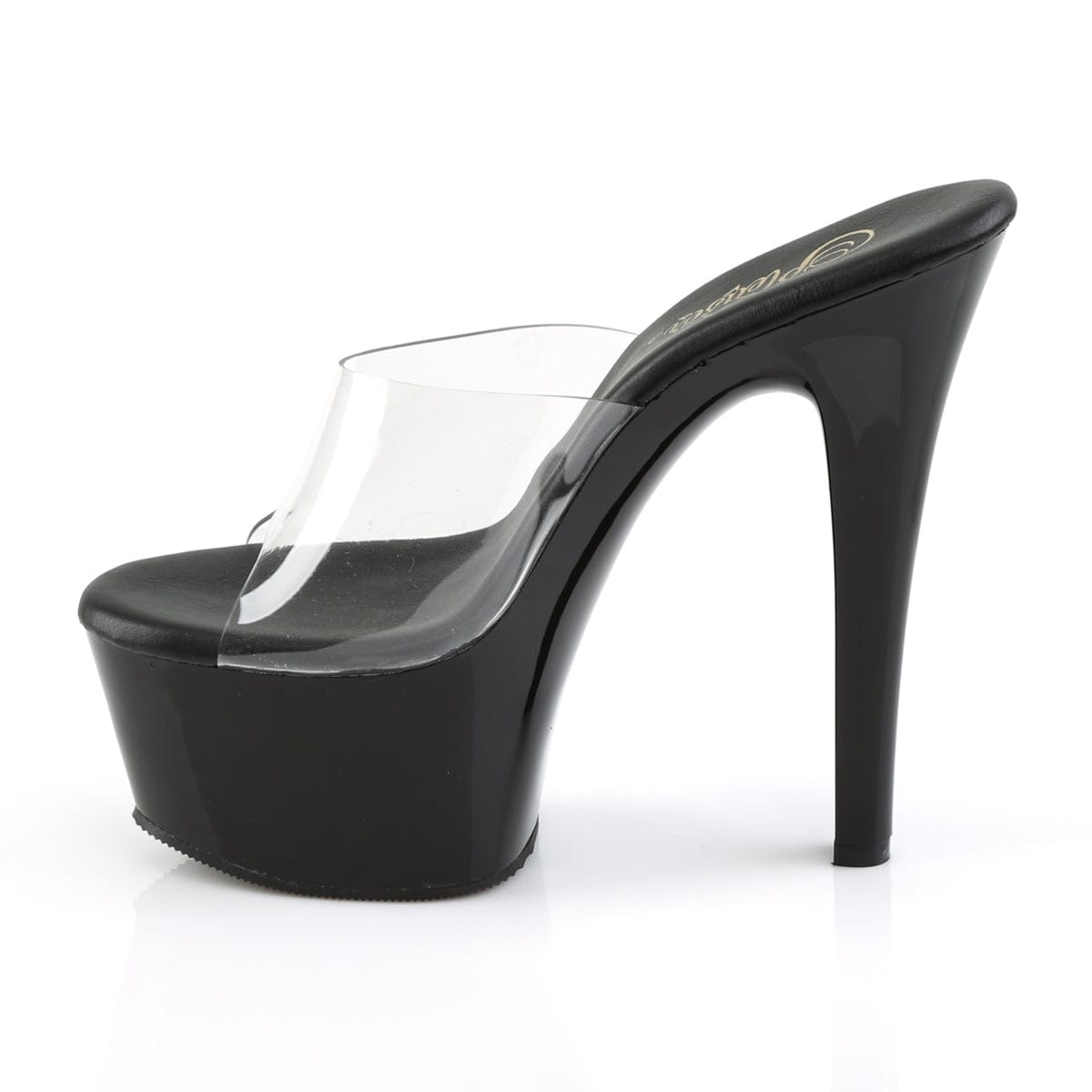 ASPIRE-601 Clear/Black Matte Slide Pleaser US Size (Women's): 5