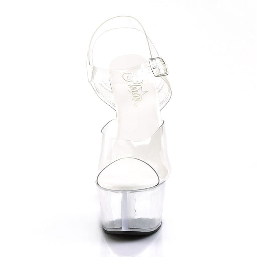 ASPIRE-608 Clear/Clear Platform Sandal Pleaser US Size (Women's): 5