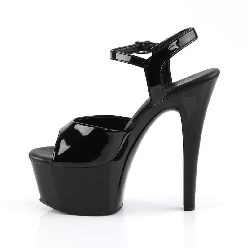 ASPIRE-609 Black Patent/Black Platform Sandal Pleaser US Size (Women's): 5