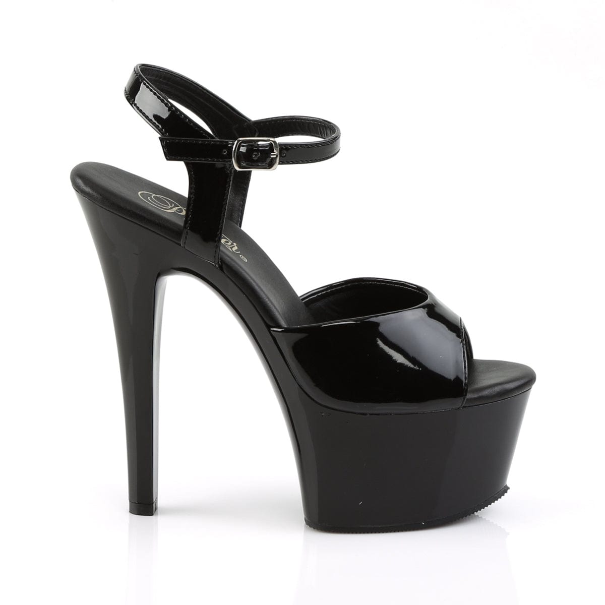 ASPIRE-609 Black Patent/Black Platform Sandal Pleaser US Size (Women's): 5