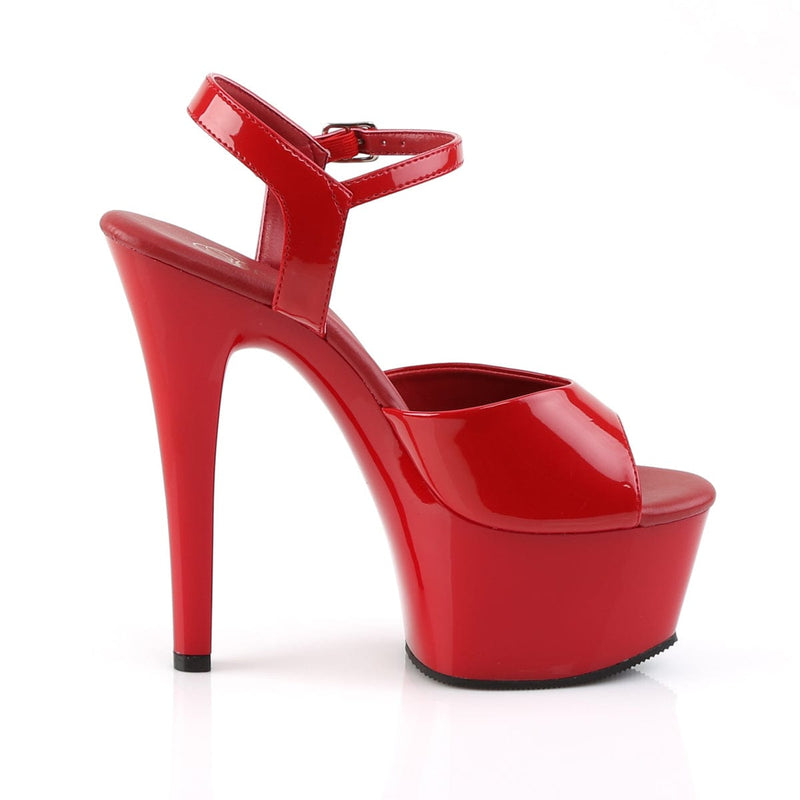ASPIRE-609 Red Patent/Red Platform Sandal Pleaser US Size (Women's): 5