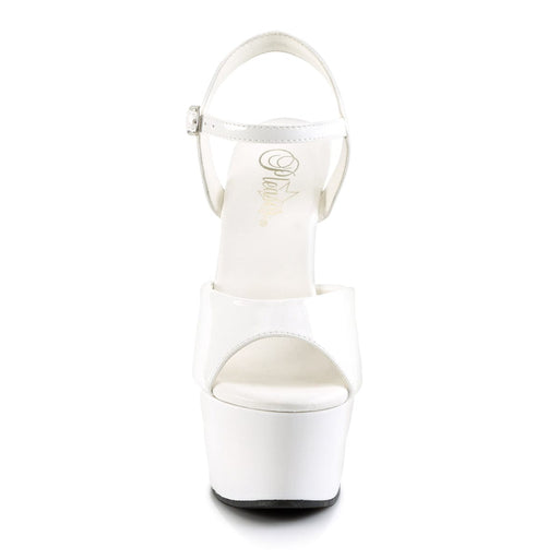 ASPIRE-609 White Patent/White Platform Sandal Pleaser US Size (Women's): 5
