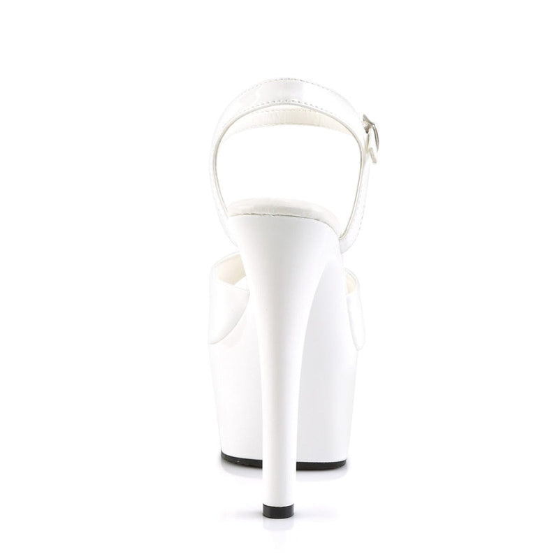 ASPIRE-609 White Patent/White Platform Sandal Pleaser US Size (Women's): 5