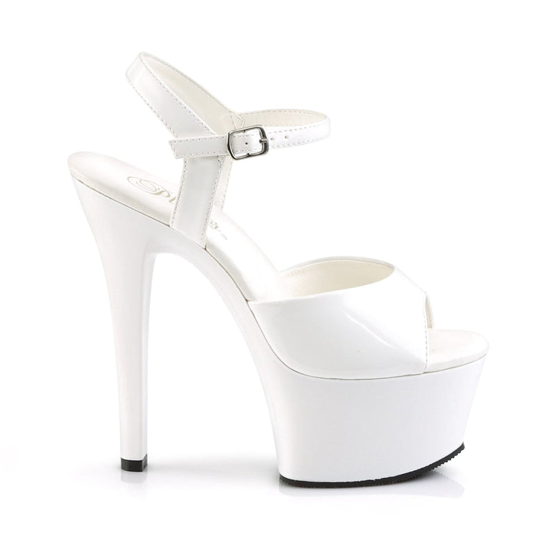 ASPIRE-609 White Patent/White Platform Sandal Pleaser US Size (Women's): 5