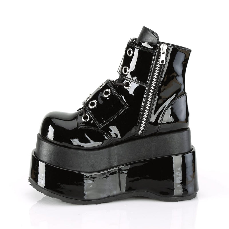 BEAR-104 Black Patent -Vegan Leather Demonia US Size (Women's): 6