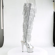 BEJEWELED-3019RSF-7 Silver Metallic Pu-Silver/Silver Multi Rhinestones Boot Pleaser US Size (Women's): 5