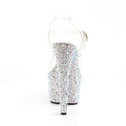 BEJEWELED-708MS Clear/Silver Multi Rhinestones Platform Sandal Pleaser US Size (Women's): 5