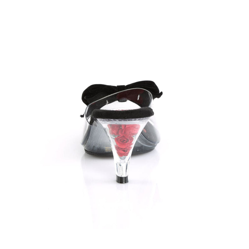 BELLE-301BOW Clear-Black/Clear CURRENT Pin Up Couture US Size (Women's): 5