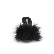 BELLE-301F Black Pu-Fur/Clear CURRENT Fabulicious US Size (Women's): 5
