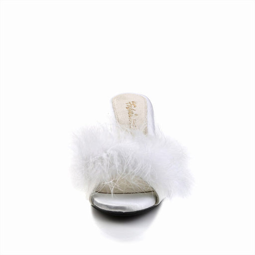 BELLE-301F White Pu-Fur/Clear CURRENT Fabulicious US Size (Women's): 5