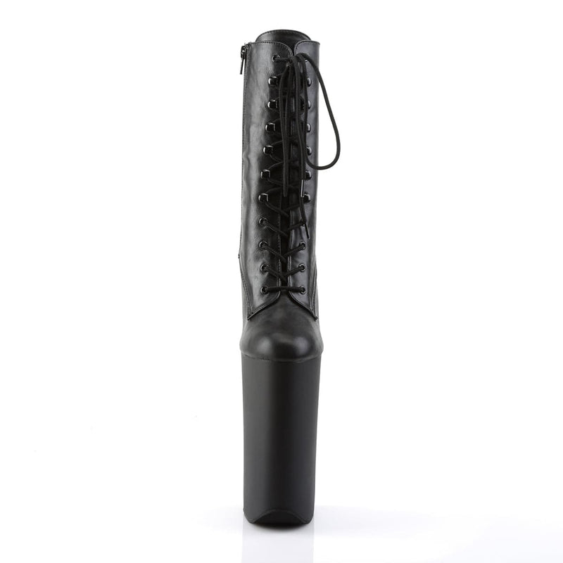 BEYOND-1020 Black Faux Leather/Black Matte Ankle Boot Pleaser US Size (Women's): 5