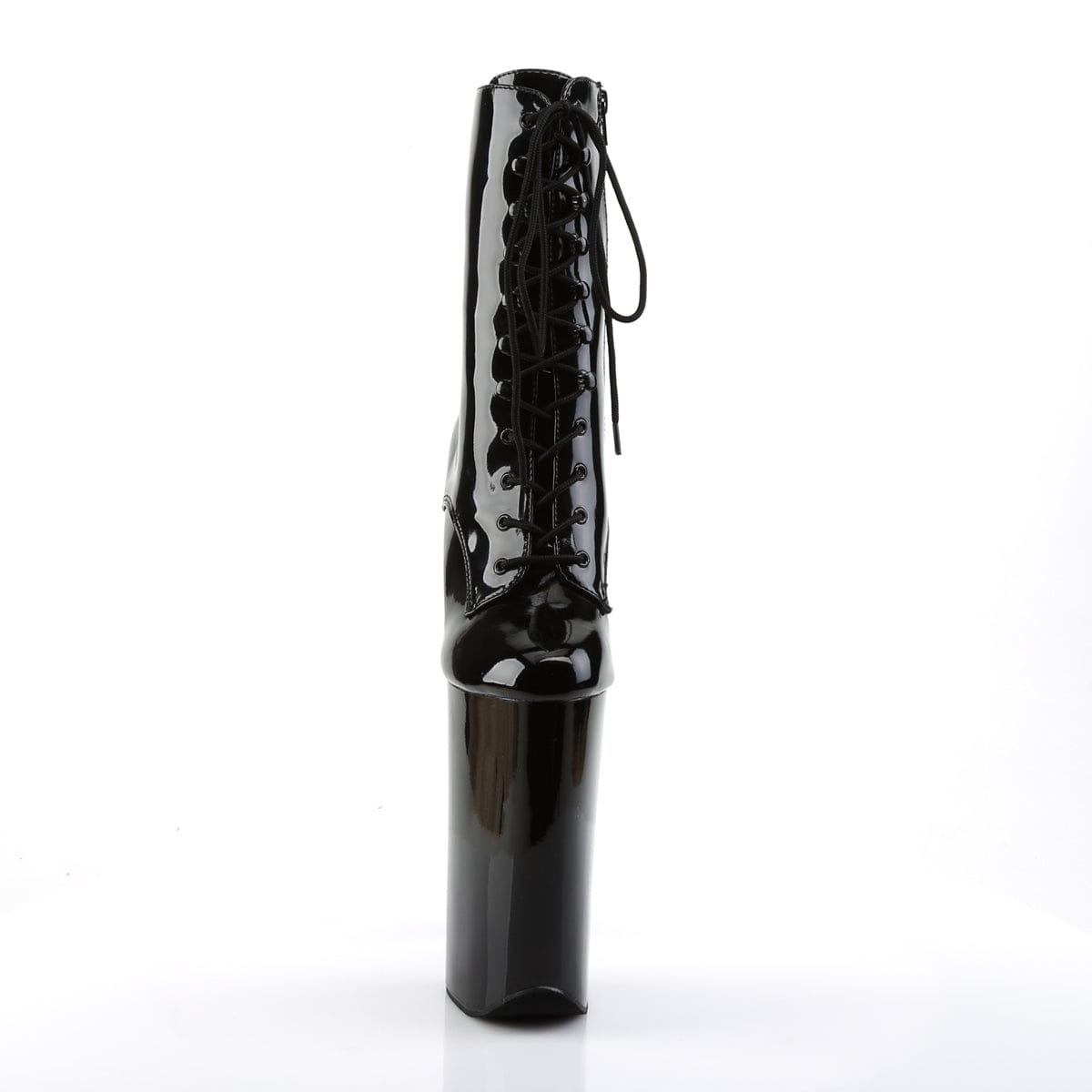 BEYOND-1020 Black Patent/Black Ankle Boot Pleaser US Size (Women's): 5