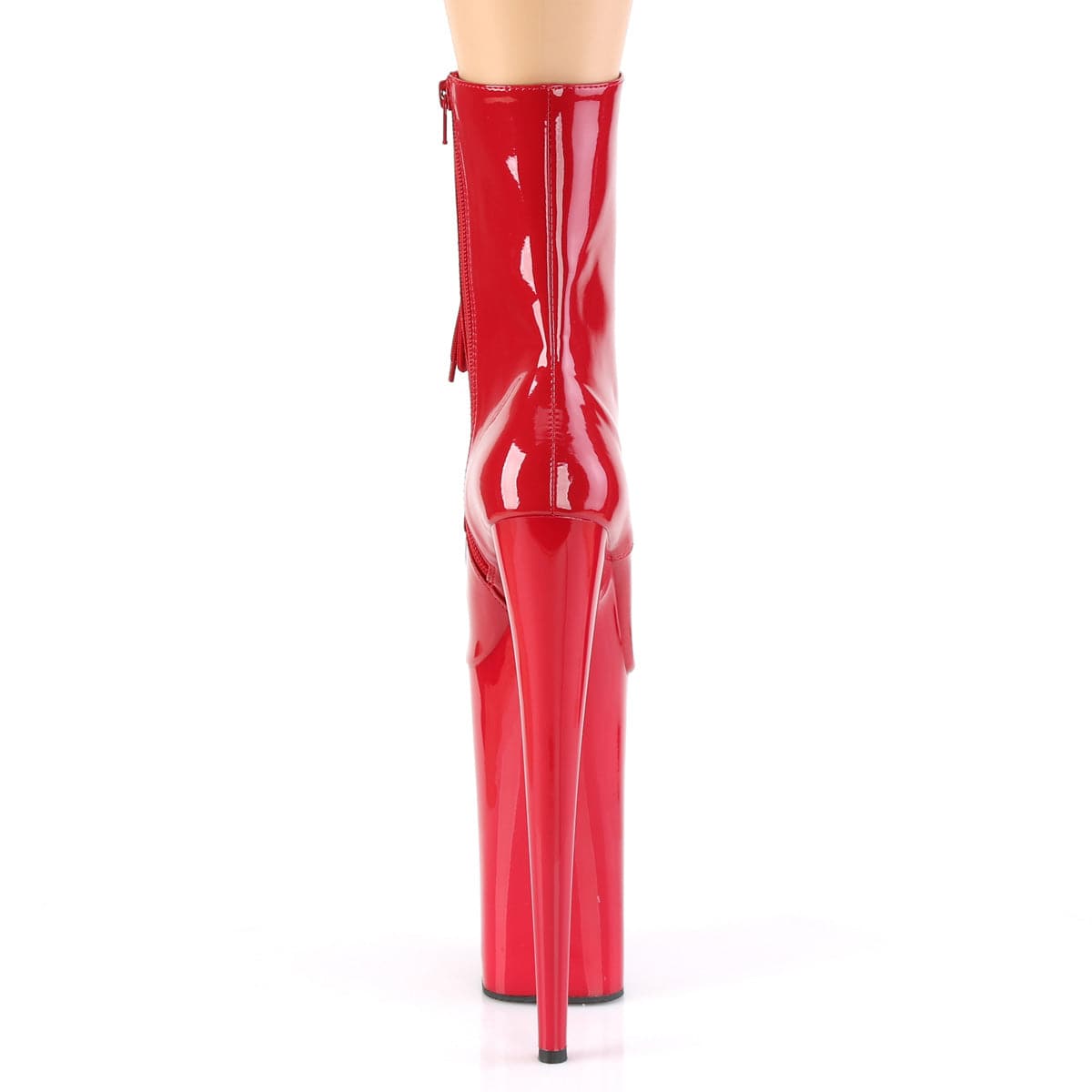 BEYOND-1020 Red Patent/Red Ankle Boot Pleaser US Size (Women's): 5