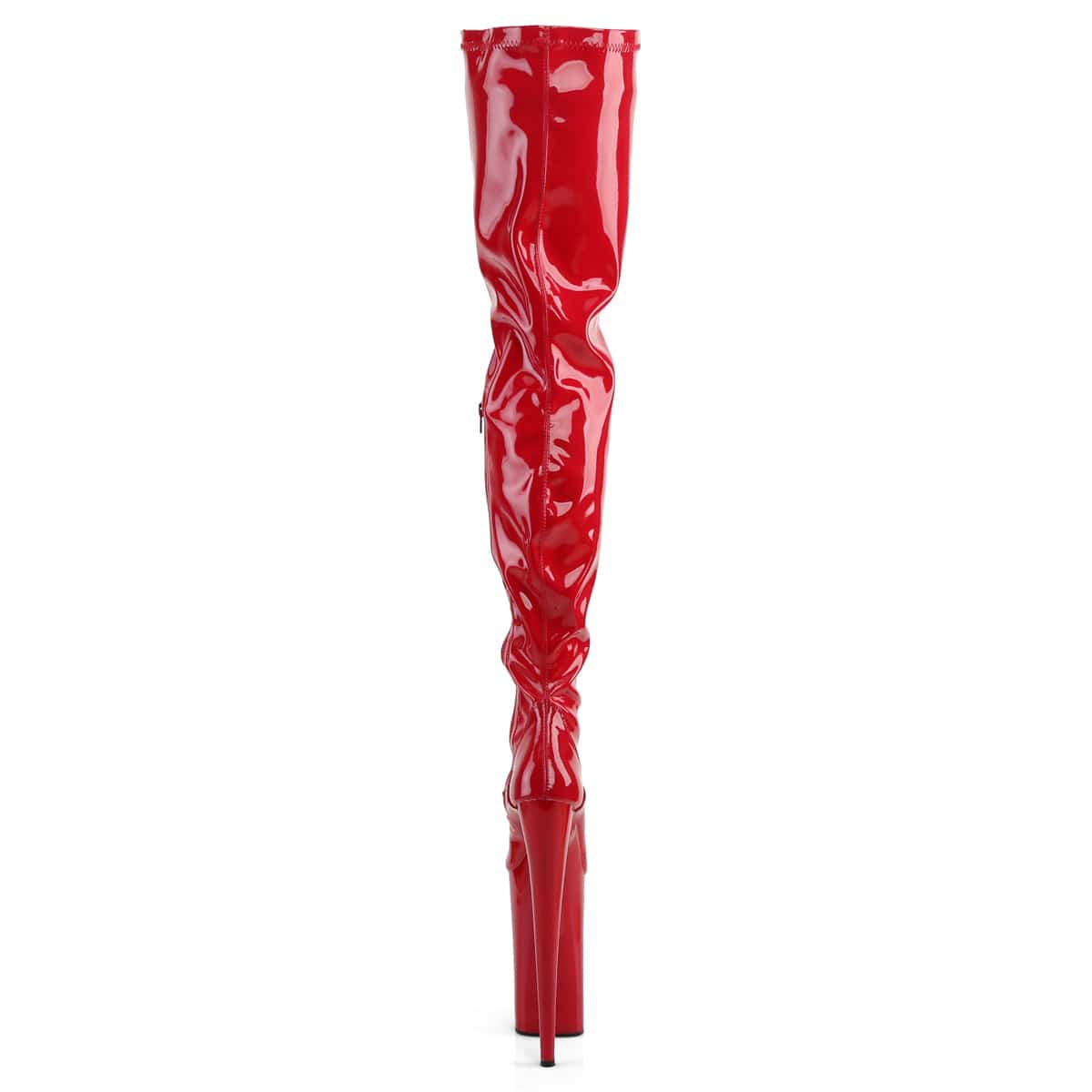 BEYOND-4000 Red Stretch Patent/Red Boot Pleaser US Size (Women's): 5