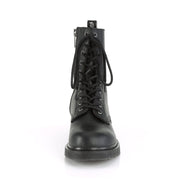BOLT-200 Black Vegan Leather Mid-Calf Boot Demonia US Size (Unisex/Men's): 4
