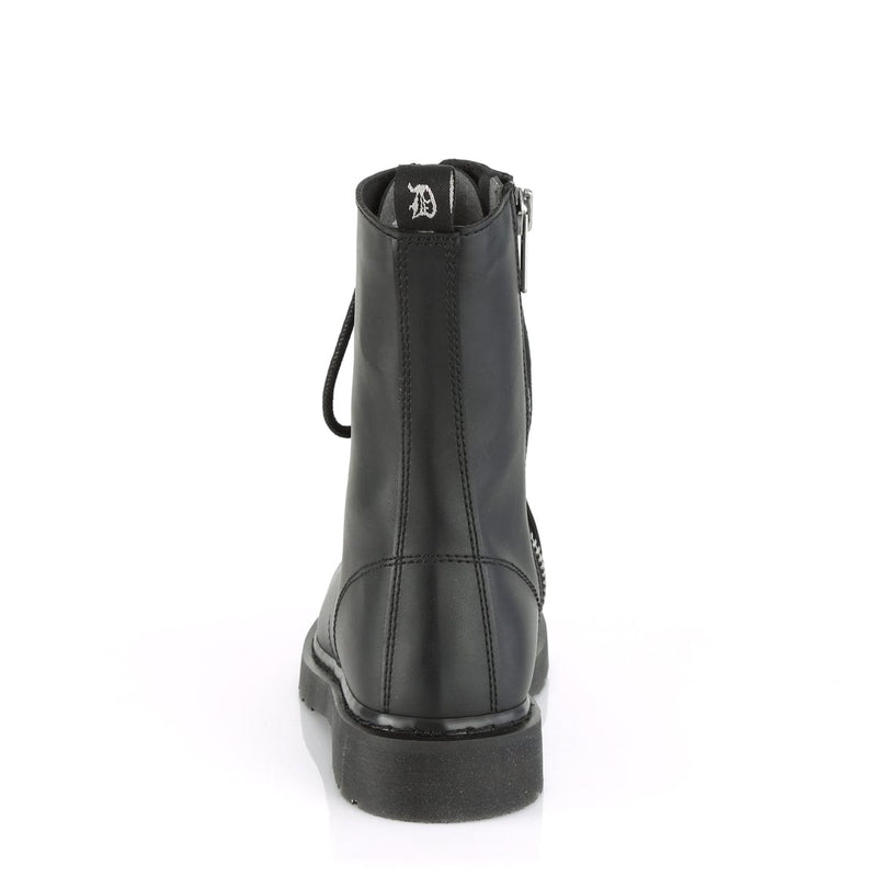 BOLT-200 Black Vegan Leather Mid-Calf Boot Demonia US Size (Unisex/Men's): 4