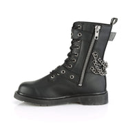 BOLT-250 Black Vegan Leather Mid-Calf Boot Demonia US Size (Unisex/Men's): 4