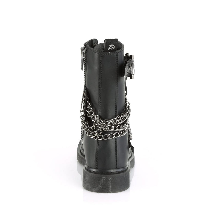 BOLT-250 Black Vegan Leather Mid-Calf Boot Demonia US Size (Unisex/Men's): 4