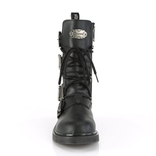 BOLT-265 Black Vegan Leather Mid-Calf Boot Demonia US Size (Unisex/Men's): 4
