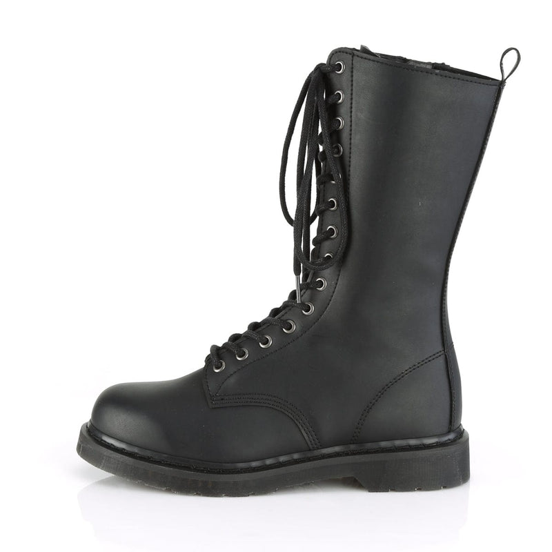 BOLT-300 Black Vegan Leather Mid-Calf Boot Demonia US Size (Unisex/Men's): 4