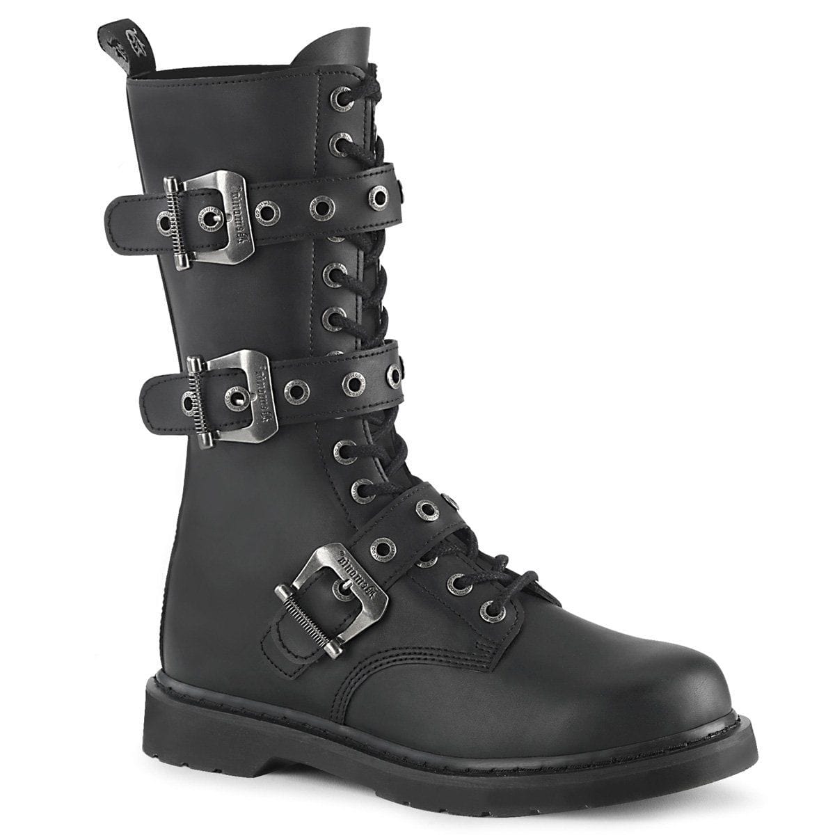 Black mid calf combat boots deals