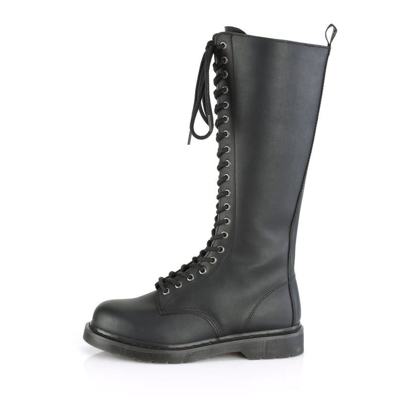 BOLT-400 Black Vegan Leather Combat Boot Demonia US Size (Unisex/Men's): 4