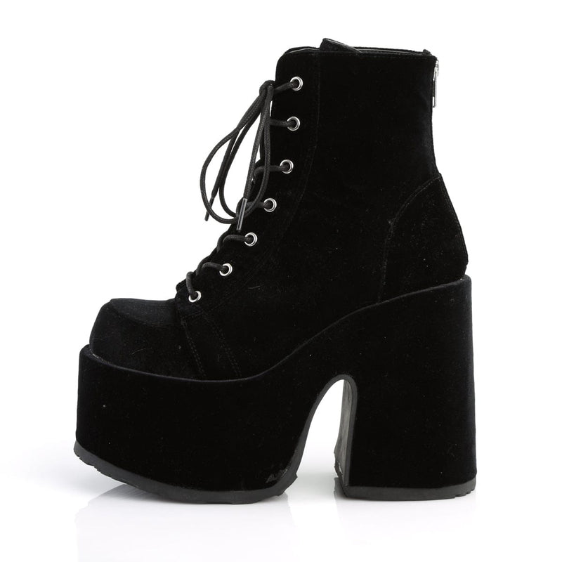 CAMEL-203 Black Velvet Ankle Boot Demonia US Size (Women's): 6
