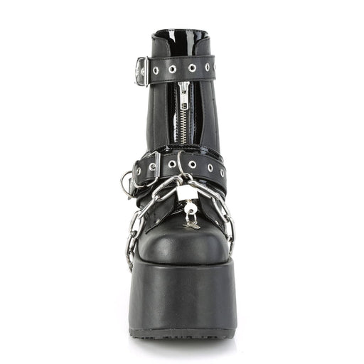 CAMEL-205 Black Vegan Leather Ankle Boot Demonia US Size (Women's): 6