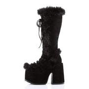 CAMEL-311 Black Vegan Suede Knee Boot Demonia US Size (Women's): 6