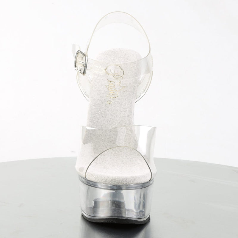 CAPTIVA-608 Clear/Clear Platform Sandal Pleaser US Size (Women's): 5