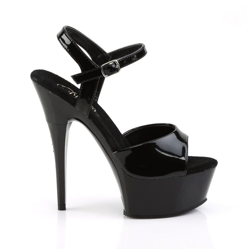 CAPTIVA-609 Black Patent/Black Platform Sandal Pleaser US Size (Women's): 5