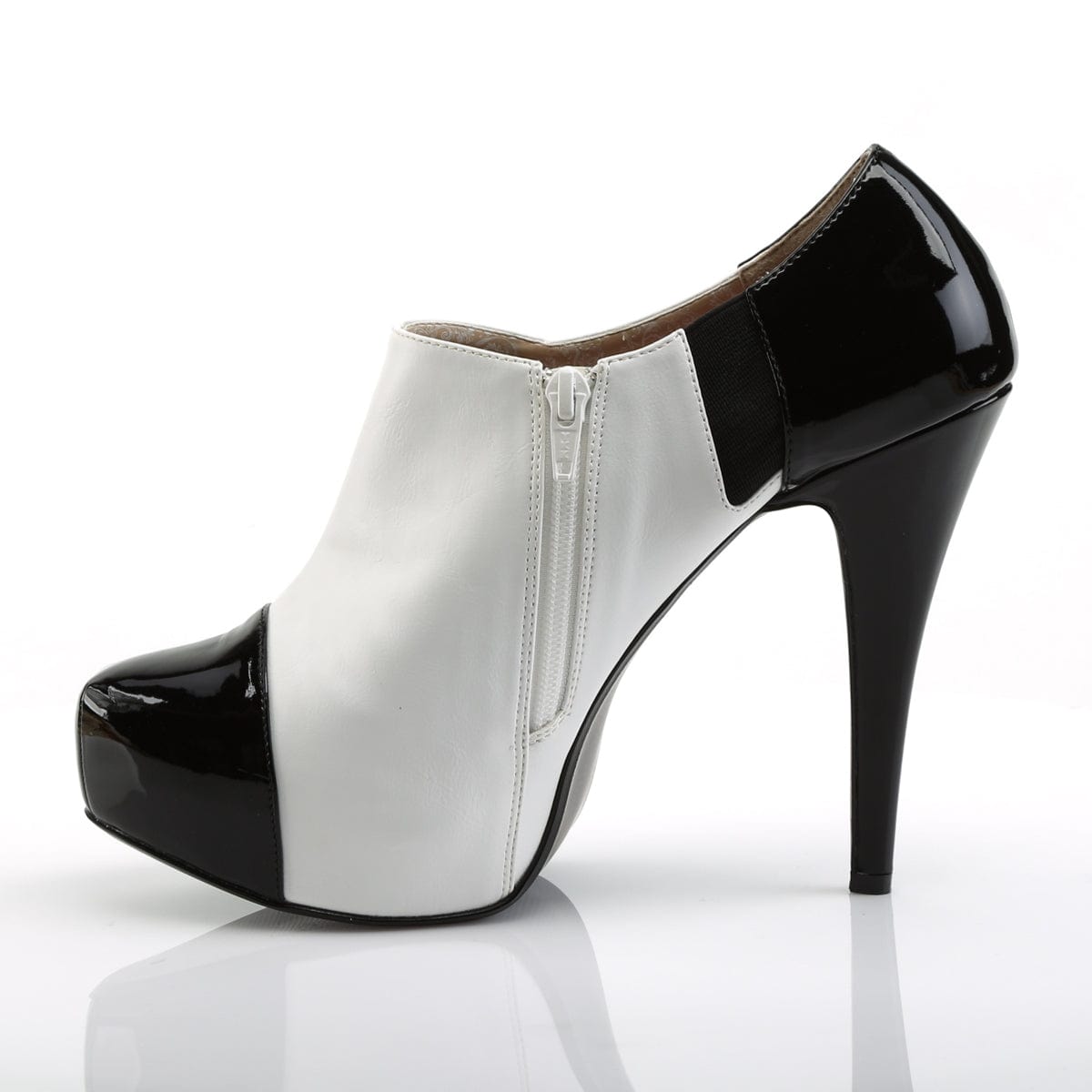 CHLOE-11 Black-White Patent CURRENT Pleaser Pink Label US Size (Women's): 9