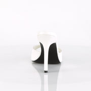 CLASSIQUE-01 White Kid Pu Slide Pleaser US Size (Women's): 5