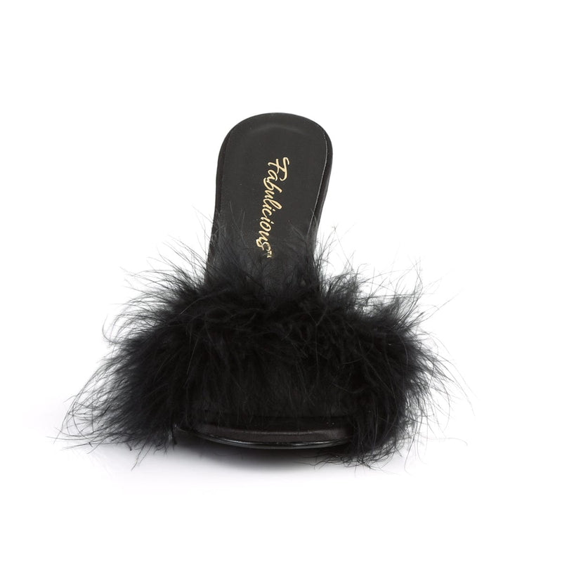 CLASSIQUE-01F Black Pu-Fur CURRENT Fabulicious US Size (Women's): 5