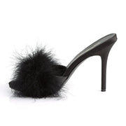 CLASSIQUE-01F Black Pu-Fur CURRENT Fabulicious US Size (Women's): 5