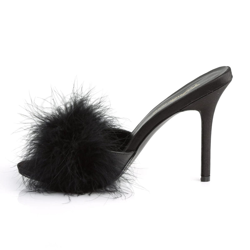 CLASSIQUE-01F Black Pu-Fur CURRENT Fabulicious US Size (Women's): 5