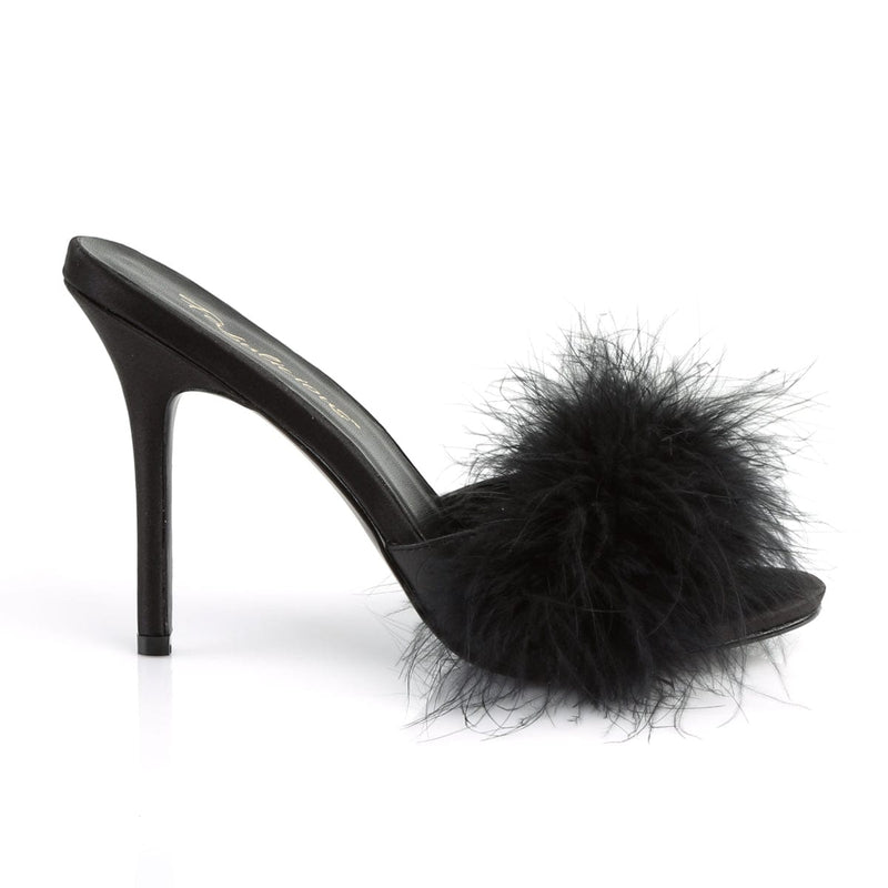 CLASSIQUE-01F Black Pu-Fur CURRENT Fabulicious US Size (Women's): 5