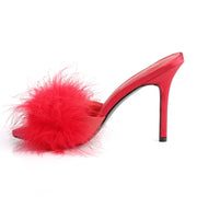 CLASSIQUE-01F Red Pu-Fur CURRENT Fabulicious US Size (Women's): 5