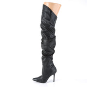 CLASSIQUE-3011 Black Faux Leather Thigh Boot Pleaser US Size (Women's): 5