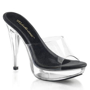 COCKTAIL-501 Clear-Black/Clear CURRENT Fabulicious US Size (Women's): 5