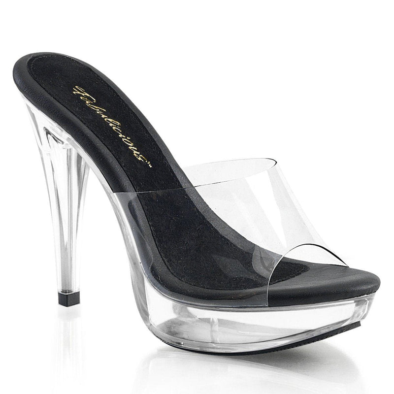COCKTAIL-501 Clear-Black/Clear CURRENT Fabulicious US Size (Women's): 5