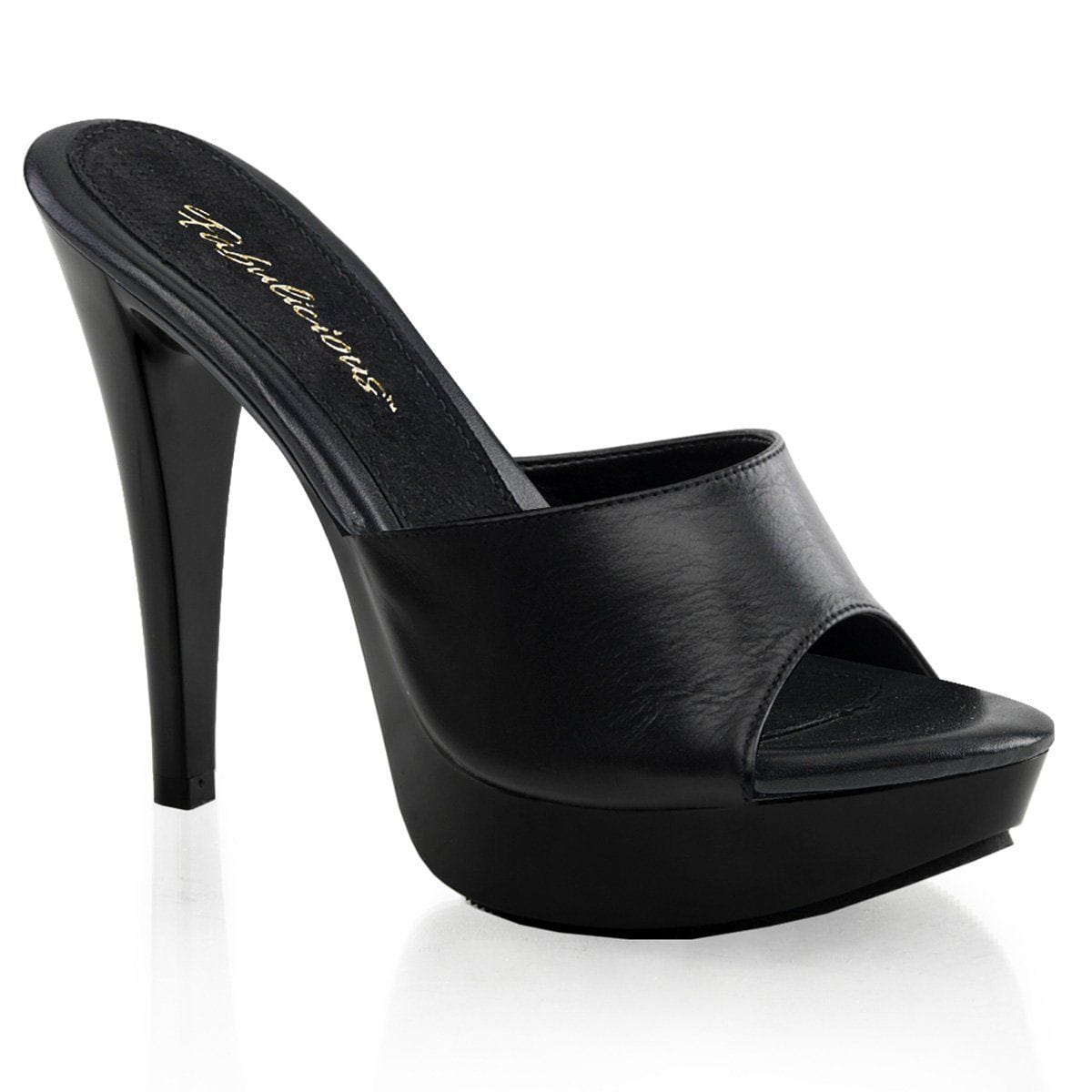 COCKTAIL-501L Black Leather/Black CURRENT Fabulicious US Size (Women's): 5