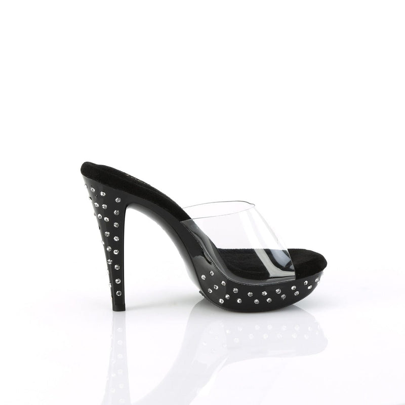 COCKTAIL-501SDT Clear/Black CURRENT Fabulicious US Size (Women's): 5
